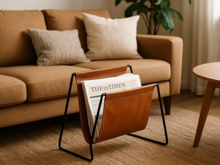Porte-revues, ce meuble oublié qui va enfin ranger votre bazar de magazines (et sublimer votre salon)