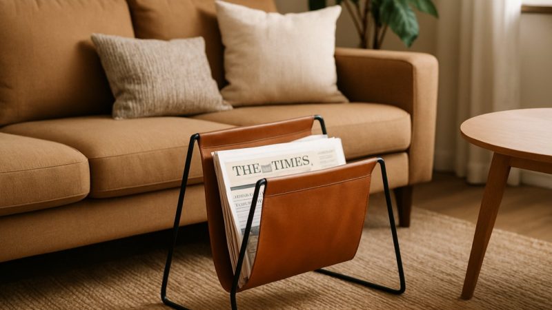 Porte-revues, ce meuble oublié qui va enfin ranger votre bazar de magazines (et sublimer votre salon)