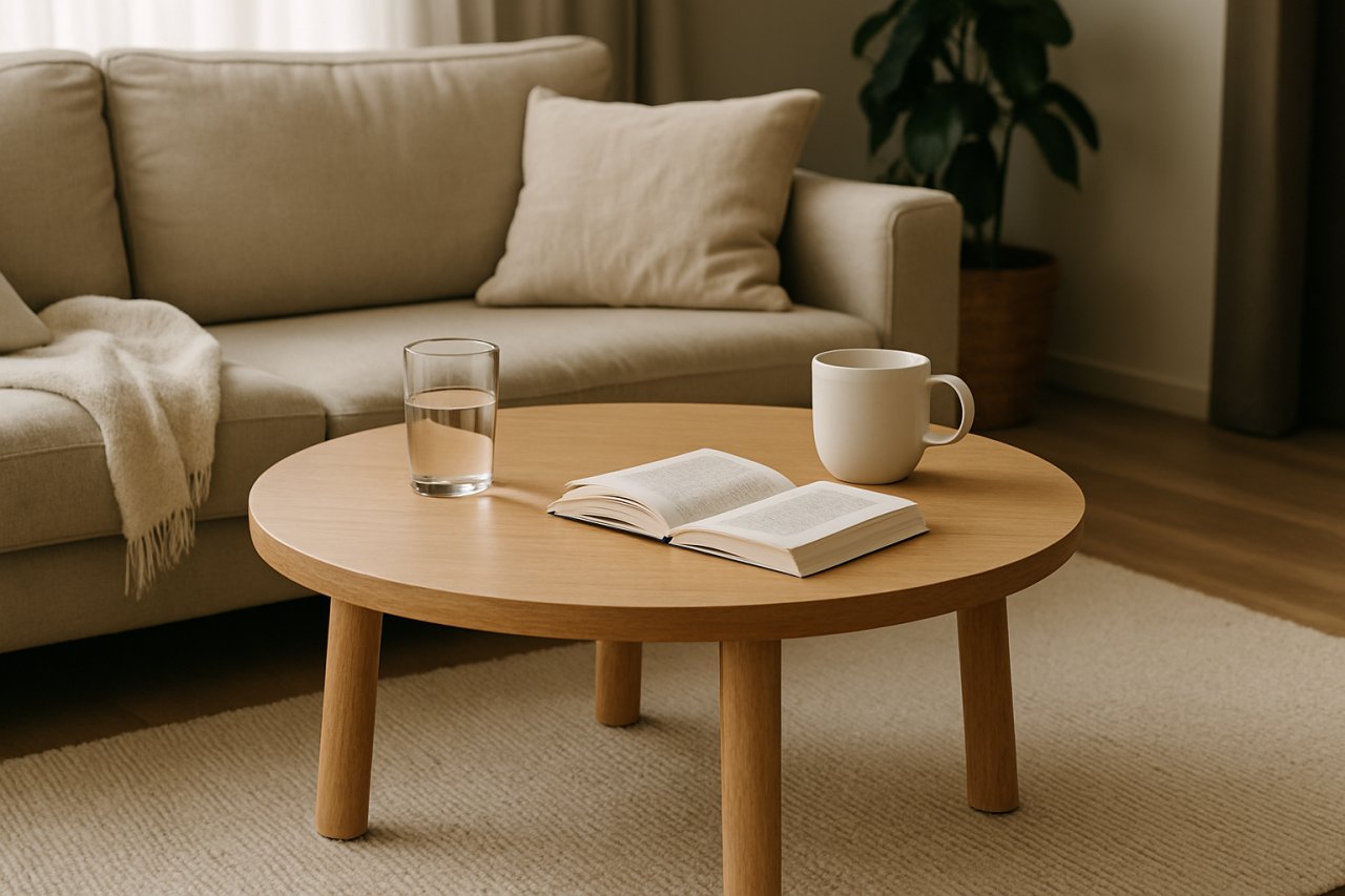 Table basse ronde ou ovale : pourquoi ces formes transforment vraiment l&rsquo;ambiance de votre salon