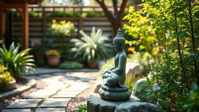 Bouddha extérieur dans le jardin : comment bien le choisir et le placer pour un espace harmonieux