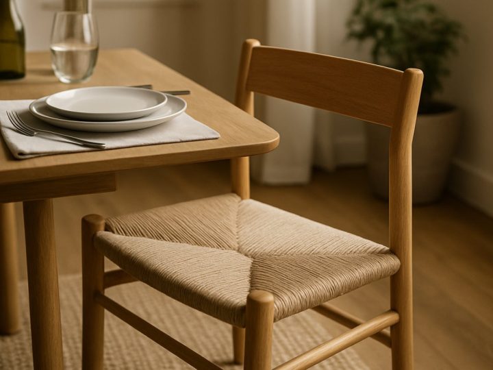 Chaise de salle à manger avec assise en corde : le mariage parfait entre confort, stabilité et esthétique