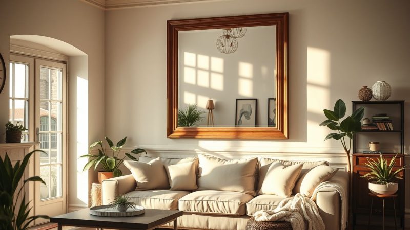 Ce simple miroir en bois massif peut transformer votre salon en un espace élégant et chaleureux !