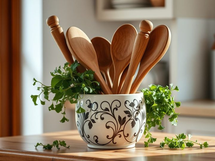 Pot à ustensiles en céramique : l&rsquo;accessoire qui change vraiment l&rsquo;allure d&rsquo;une cuisine